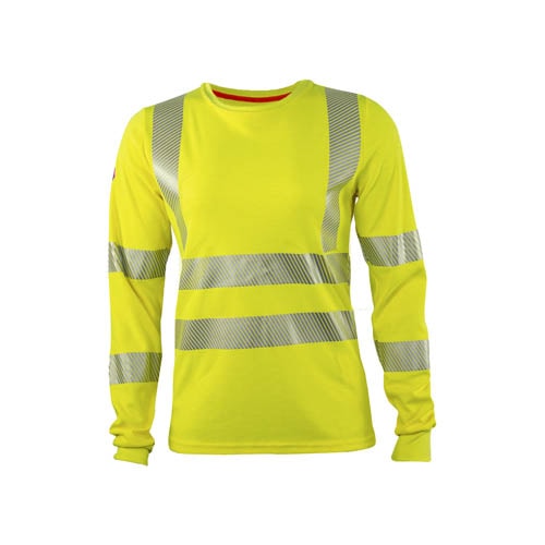 FR Long Sleeve T-Shirt - Type R Class 3 in Hi-Vis Yellow